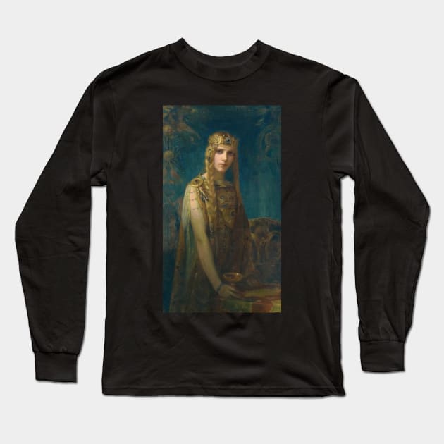 Irish Princess Isolde, Gaston Bussiere, 1911 Long Sleeve T-Shirt by immortalpeaches